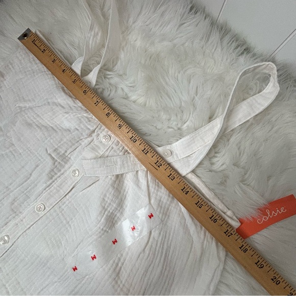 NWT Colsie white flowy tank top Medium - Picture 8 of 9